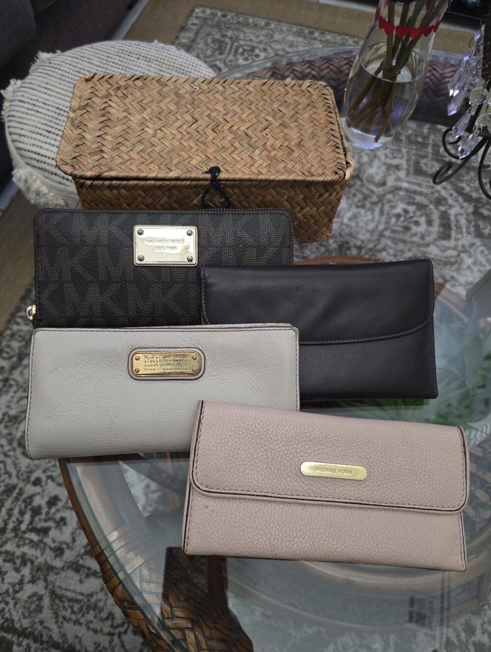 Michael Kors..Marc By Marc Jacobs Lot Of Assorted Leather Wallets